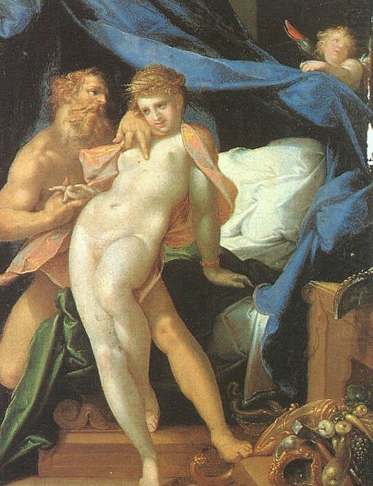 Vulcan and Maia, Bartholomeus Spranger